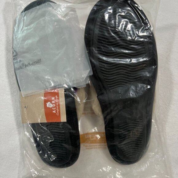 Acorn Comfort On Earth Fleece Scuff Slipper Women Size 8-9 - Picture 3 of 5